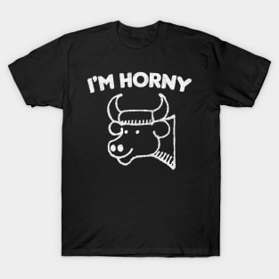 I'm Horny - Funnytee Quote Design T-Shirt